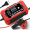 10A/12V Mantenitore Batteria Moto Intelligente Mantenitore di Carica moto Auto, Intelligente Schermo LED Carica Batterie Completamente Automatico per Moto,Barche