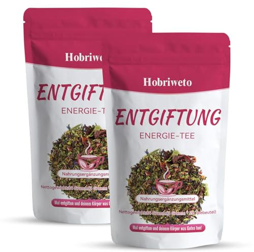 Detox Tee zum Abnehmen – 56 Tage Natürliche Abnehmentee Kräutertee mit Grüntee & Löwenzahn. Unterstützt Gewichtsverlust, Entgiftung & Verdauung. Vegan, hochwirksam mit Pfirsichgeschmack