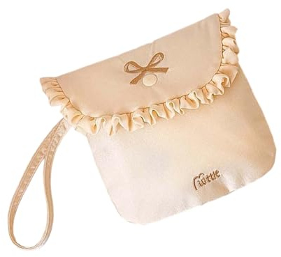 Hygiene - Bolsa de almacenamiento de gran capacidad similar al terciopelo para artículos esenciales femeninos y artículos de aseo de viaje, higiénico, impermeable, Amarillo, Talla única