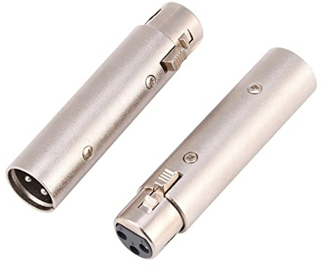 lvifloae 2 -Stück -Set 3 Pin XLR Männlich zum weiblichen Audio -Mikrofonverlängerungskabel -Adapter -Anschluss XLR Männlich zum weiblichen Adapter 2 Stück Set