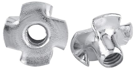 Dado a quattro artigli zincato, Dado a T a 4 punte, M3 M4 M8 M10 M12 zincato, dado a quattro griffe, a for altoparlanti, a con inserto a cieche(5pcs,M12)