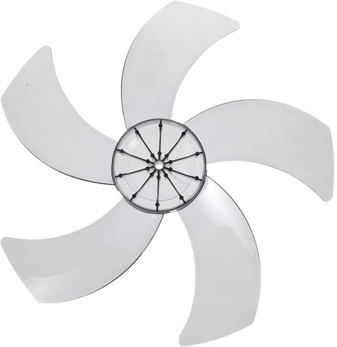 HOMSFOU Pale Ventilatore a Piantana 16 Pollici 5 Pale in Plastica Trasparente Nera, Ricambio Silenzioso per Ventilatore da Pavimento, Accessorio per Uso Domestico e Facile Installazione