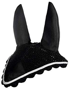 HKM 33879171 Fliegenhaube, L, schwarz/silber