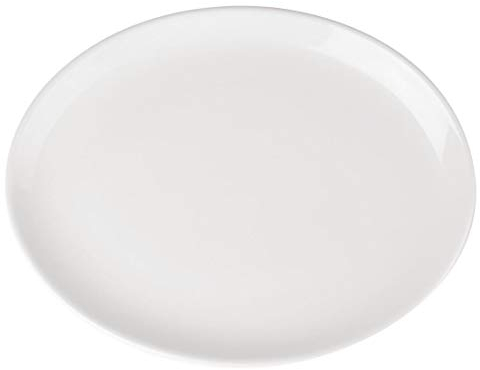 Olympia Athena Hotelware Oval Coupe White Plates, Pack of 6, 305 x 241mm / 12 x 9 1/2 inch, Catering and Restaurant Grade | CC212