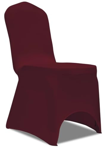 vidaXL 50 x Stuhlhusse Stretchhusse Bordeaux
