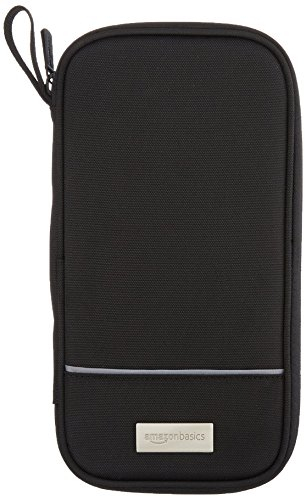 Amazon Basics Reiseetui, RFID-blockierend, Schwarz, Einfarbig