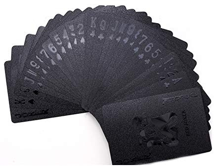 Enjoyer Goldenes Spielkarten-Deck – Gold, Silberfolie – Poker-Set – Zauberkarte – 24 Karat Gold-Kunststofffolie – wasserdicht – ab 3 Jahren