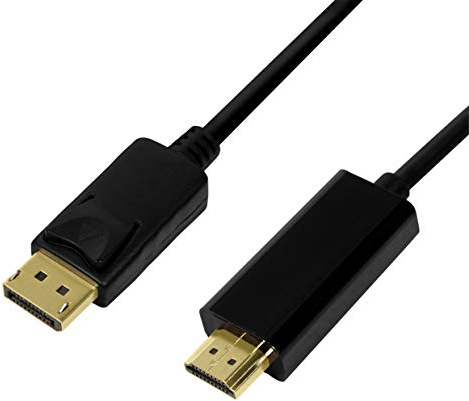 DisplayPort 1.2 vers HDMI High Speed avec Ethernet (1.4) Câble de raccordement 4K pour Une qualité HD et 3D avec Une Meilleure Transmission sonore, 5 m