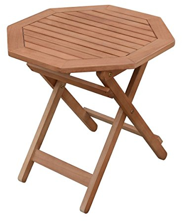Spetebo Eukalyptus Beistelltisch geölt - 50x50cm - Holz Garten Klapptisch Gartentisch