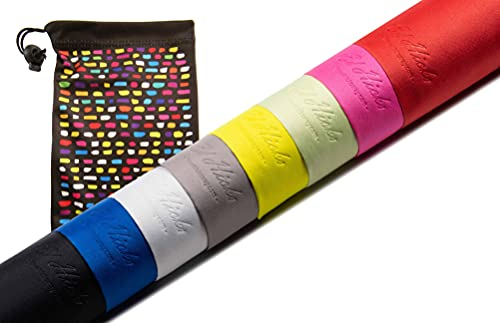 Ed Hicks Mikrofaser Brillenputztücher für Alle Arten von Displays, Bildschirmen und Objektive. | Profiqualität | Praktischem Aufbewahrungsbeutel. 8er-Pack. 18cm x 18cm