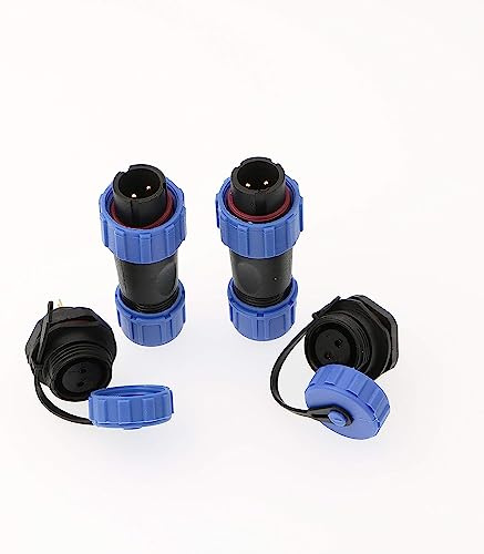 Uonecn SP1310 IP68 2-pin impermeabile spina cavo di alimentazione spina automobilistica spina multi-pin femmina e femmina antipolvere rotonda 2pcs