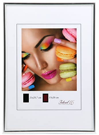 IDEAL TREND Kunststoff Bilderrahmen Glas Modern Wanddeko Collage Poster Bilder Foto Rahmen: Farbe: Silber | Format: 50x70