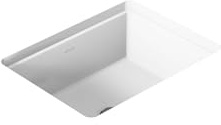 KOHLER Verticyl 17 Undermount Bathroom Vanity Sink With Overflow Drain, Undermount Bathroom Sink, White