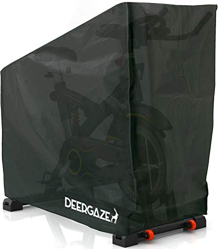 DEERGAZE Exercise Bike Cover Waterproof Outdoor. Peloton Bike, Spin Bike or Indoor Bike Cover Anti Rain, Sun and Dust Protective