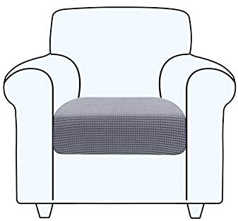 TAOCOCO Rutschfester Sofa Sitzkissenbezug, Elastische Sofakissenbezüge, Dehnbar, Waschbar, Für Sofa Sitz und Rückenkissen (1 Sitzer, Hellgrau)