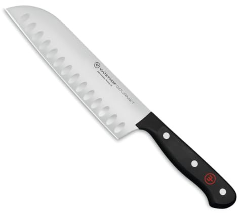WÜSTHOF Santoku-1035046017 Santoku, Acciaio Inossidabile, Colore: Rosso