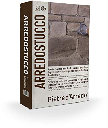 ArredoStucco - Mortier naturel coloré pour carrelage en pierre et briques reconstruites (Gris foncé)
