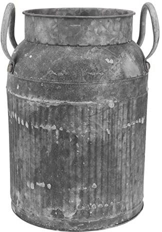 Angoily Antique Milk Jar Flower Pot Simple Flower Bucket Plant Holder for Office Use Indoor Plant Pot