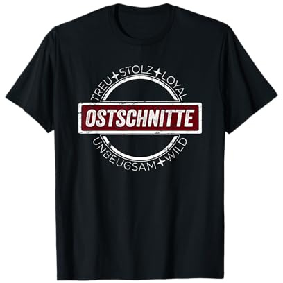 Ostschnitte mit Herz Hammer und Sichel T-Shirt