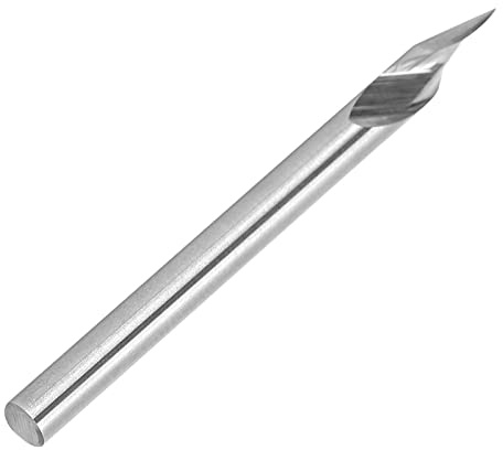 3.175mm Fraise à Graver Couteau Pointu en Acier à Grande Vitesse Mèche à Graver Fraise à Bois Sculpture en Bout Outil de Fraise 3,175 X 30 ° X 0,1 X 40 L pour Outils électriques Pneumatiques