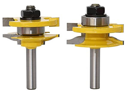 Xiaochen 3 Piece Milling Cutter Set 8mm Trim Router Bit Carbide Handle Woodworking Tools Router Bit Straight Door Knife