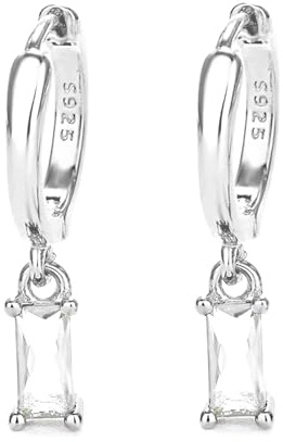 Goldene Ohrringe Damen mit grünem Tropfen, Creolen Gold für Frauen 14K Gold Ohrringe Kreolen Gold für Mädchen und Männer 2PCS