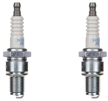 2x Zündkerze BR9ES passend für Motorrad/Roller – Zündkerzenset 2 Stück, M14 x 1,25, 19 mm, 0,8 mm, entstört