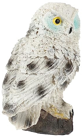 GOOHOCHY Kleine Eulenfigur Dekoration aus Kunstharz für Garten und Zuhause | Chic, Kreativ, Zart, Liebevoll Gestaltet, als Geschenk, für Innen und Außen, 1 Stück