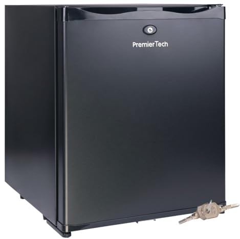 PremierTech Mini Frigo da Camera Hotel da Incasso, 29L, ad Assorbimento, Bivalente 12V / 220V, con Chiave, Silenzioso 0 Decibel, PTF29LAD