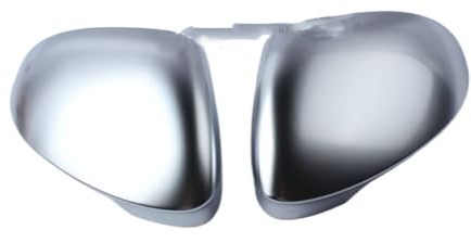 Spiegelkappe Für VW Für Golf 8 VIII MK8 Für GTI Für GTD Für GTE R 2020 2021 2022 Silber Matt Chrom Seite Flügel Spiegel Kappen Rückspiegel Spiegelkappen(Farbe:No blind Spot Holes)