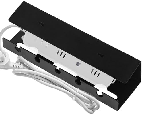 Escritorio ocultador de Cables, Organizador de Cables para Escritorio, Bandeja de gestión de Cables Debajo del Escritorio sin Tornillos, Ningún daño a la Bandeja de Cables autoadhesiva del Escritorio