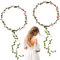 Diadema de Corona de Flor, Diadema Boda Guirnalda Flores, Diadema Floral de Guirnalda, Diadema Bohemia Flores, Banda Cinta Pelo Boda Flor Corona para Niñas Mujer, 2 Colores (2pcs)