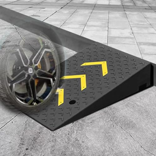 IMUNKT Türschwellenrampe Schwerlast Autorampen, Gummi Auffahrrampe 10cm-25cm Hoch Laderampen, Tragbare Bordsteinkanten Rampe, Auffahrkeile Für Rollstuhl PKW Und Fahrzeuge(50*80*10cm/20*31*4in)