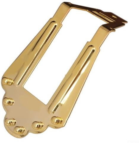 Saitenhalter aus Metall, optimale Leistung für Akustikgitarren, einfache Installation (Gold)