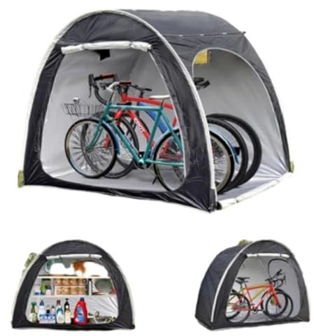Bike Storage Outdoor 210 * 150 * 165cm Bike Cover for Outside Storage Waterproof Bike Shed for 3-4 Bikes Bicycle Cover Bike Tent Bike Store Shelter Storage Tent