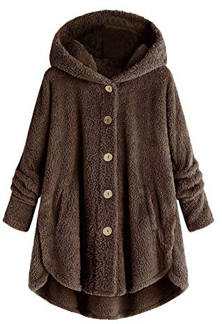 Genérico Sudadera Mujer, Bata Manta Polar Mujer, Sudadera para Mujeres Oversize con Capucha de Forro Polar, Regalos Originales para Mujer Chaqueta Cárdigan con Capucha Fleece