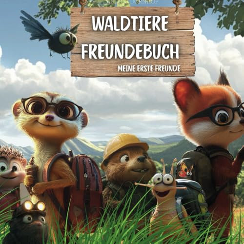 Freundebuch Waldtiere Kindergarten: Die ersten Freunde im Kindergarten zum Ausfüllen - Ein tolles Erinnerungsbuch für bis zu 20 Freunde: Freundebuch ... für Mädchen und Jungen ab 3 Jahre