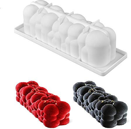 RLBSL - Moule silicone gâteau rectangulaire bûche de noël Nuage Boule, pâtisserie 3D Anti adhérent, Moule à manqué Silicone de qualité Pro Design - 29 * 9.5 * 8 cm