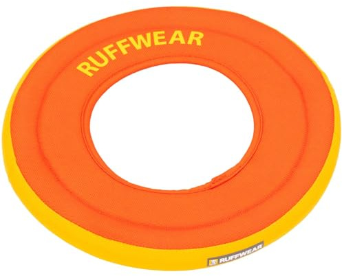 Ruffwear, Hydro Plane Dog Flying Disc, Soft Buoyant Foam Floating Fetch Toy, Lightweight Interactive Water & Snow Toy, Gentle on Teeth, Durable Year-Round Outdoor Play, Tangelo Orange, 12, Large