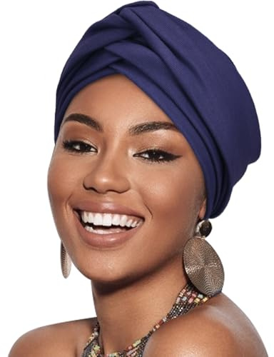 DRESHOW Kvinnor Turban Förbindning Tvinnad Fläta Hårskydd Omslag Hatt Afrikansk Mössa Huvudbonader Chemo Cancer Keps