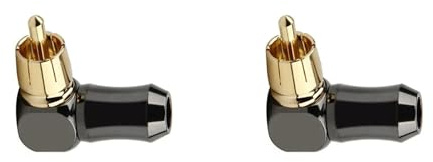 Vheolk 2 StüCk Cinch-Stecker, Audio-Stecker, 90-Grad-Lautsprecheranschluss zum LöTen Von Videokabeln
