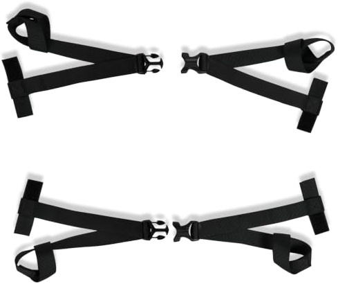 Odinsberg Ragnarök Cinch Straps V2 - Spännremmar för MC-bagage | Extraremmar till Odinsberg Ragnarök vattentäta MC-väskor V2. Satinerat svart tyg med gula sömmar.