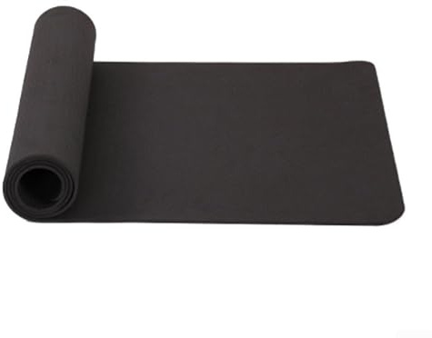 Honseadek Esterilla de yoga plegable de 183 x 61 x 0,4 cm, antideslizante y gruesa TPE para fitness, correr y yoga, ligera, portátil con soporte de amortiguación de alta densidad (negro)