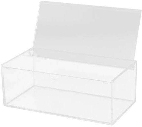 jojofuny Boîte de Rangement Transparente en Acrylique avec Couvercle Porte-Feuilles de Sèche-Linge pour Buanderie Organisateur de Lessive en Poudre et Perles Solution Compacte pour