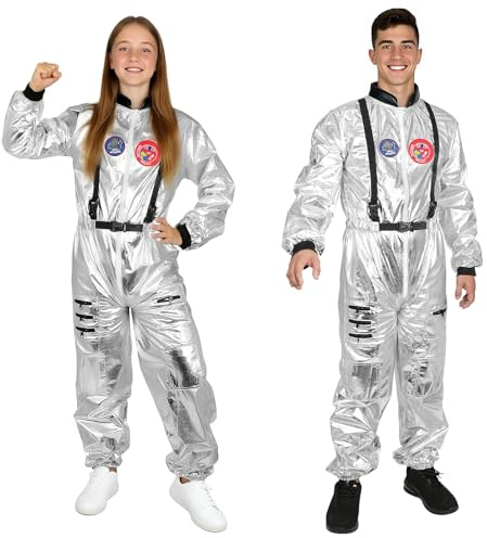 AUYAO Costume Astronaute Adulte, Deguisement Astronaute Unisexe, Costume Cosmonaute, Deguisement Astronaute Space, Costume Espace Astronaute, Costume Halloween Cosplay pour Cosplay Carnaval