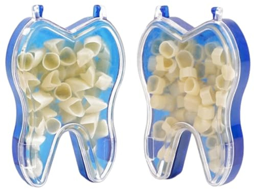 TAHJOS 100 Pezzi Faccette Dentali, Kit di Riparazione Dentale per Denti Anteriori e Posteriori, Dentiere Provvisorie Naturali per Uso Quotidiano, Soluzione Multiuso per Necessità Dentali