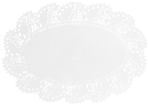 Garcia de Pou 250 Einheit Oval Spitzendeckchen in Box, litos, weiß, 30 x 30 x 30 cm