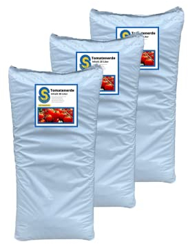 Samenshop24® Samenshop24® Tomatenerde (Gemüseerde), Inhalt: 60 Liter (3 x 20), Hochwertige Spezialerde in Gärtnerqualität