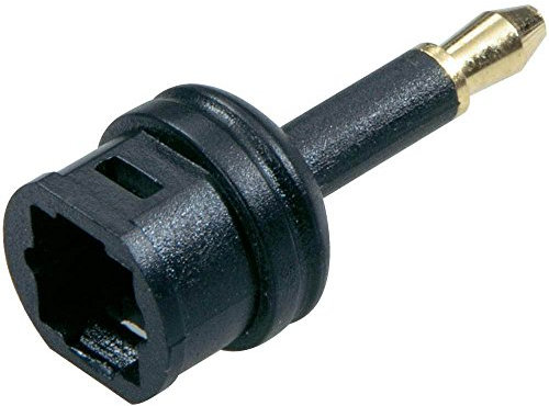 REY Adaptador Conversor Fibra Óptica Toslink Hembra a Mini Toslink Macho conexión SPDIF, Audio Digital