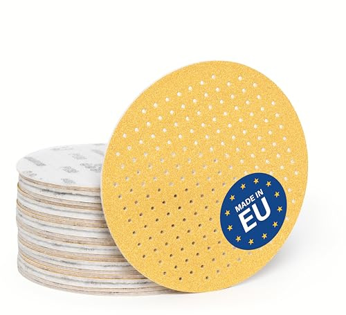 Schleifscheiben 225 mm Klett | 25 Stück | Schleifgitter 120 Körnung | Schleifscheibe für Langhalsschleifer, Trockenbauschleifer & Schleifgiraffen